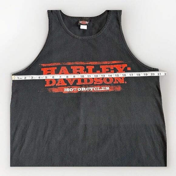 Harley Davidson Mens L Tank Top Y2K Heritage Fort Walton Beach 2010 Graphics - Picture 9 of 10